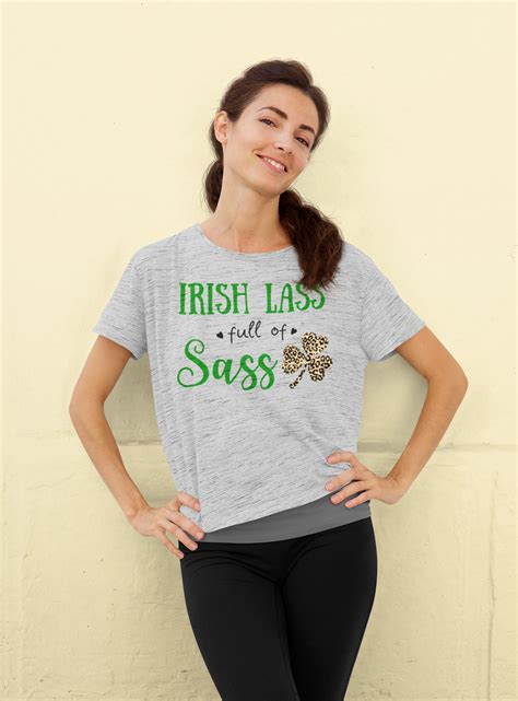 Irish Lass Full Of Sass St Patricks Day Tee St Etsy