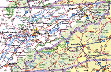 Map Of Eastern Tennessee With Cities