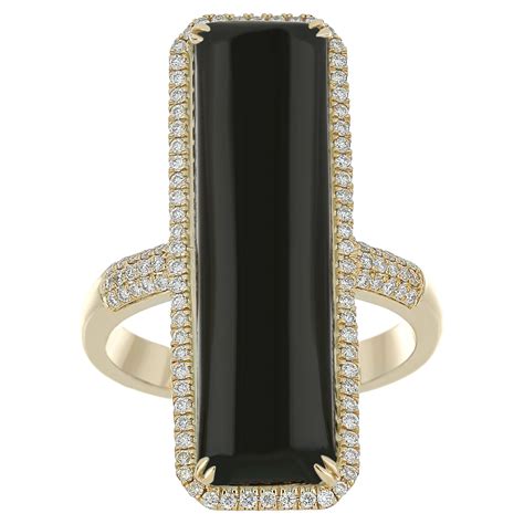 black onyx white onyx diamond ring checkerboard cut retro 14 karat gold for sale at 1stdibs