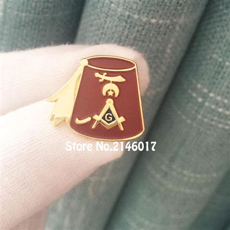 50pcs Customized Pins And Brooch Freemasonry Masonic Shriner Hat Lapel