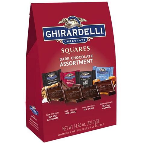 Ghirardelli Dark Chocolate Squares Assortment 32 Piece Bag Candy