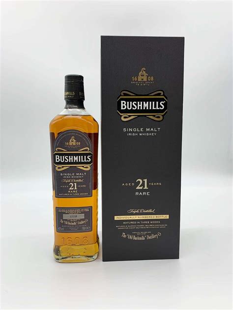 Bushmills 21 Year Old Single Malt Whiskey Bidders Irish Whiskey