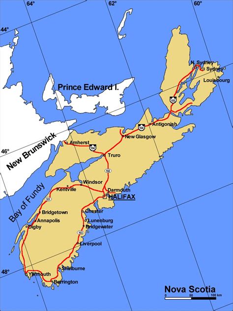 Nova Scotia Karte Creactie