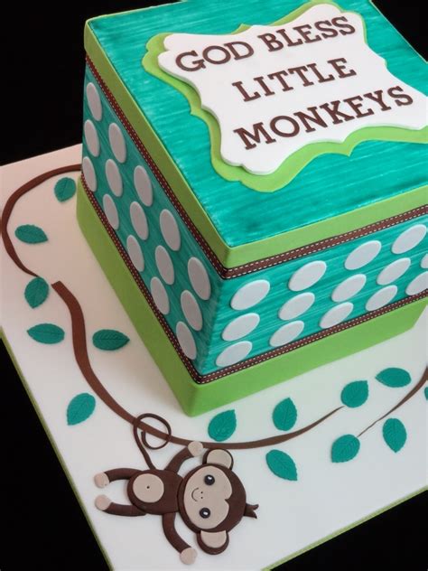Cheeky Monkeys Christening Cake