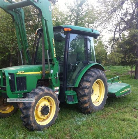 John Deere 5420 Cab And Air Tractor 4x4 Front End Loader W Jd Bushhog