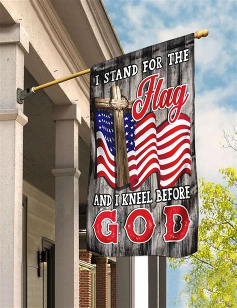 Stand For The Flag Kneel Before God Christian American Flag Etsy