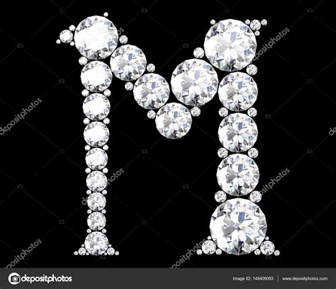 Alfabeto Diamante Letras De M Fotografía De Stock © Boykung
