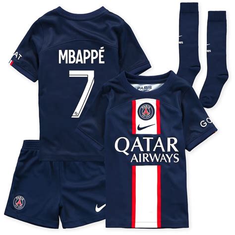 Psg Home Mbappe Kids Shirt 2022 2023 Foot Soccer Pro
