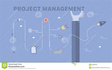 Project Management Background. Stock Vector - Illustration of website ...