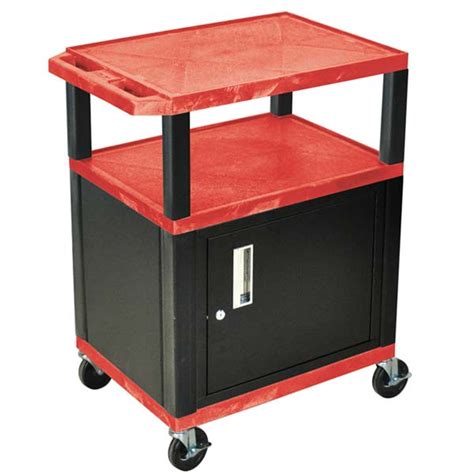Luxor Tuffy Utility Cart W Cabinet And Electrical 34 H Wt34ce