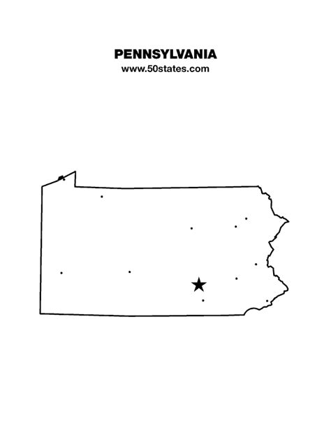 Pennsylvania Map Outline Printable Pennsylvania Maps State Outline