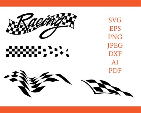 Clipart Auto Nascar Car Flags Checkered Flag Dxf Files Race Cars