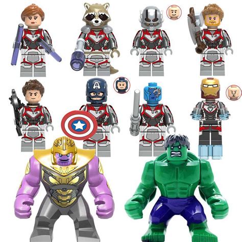 10pcs Avengers 4 Thanos Thor Captain America Minifigures Compatible
