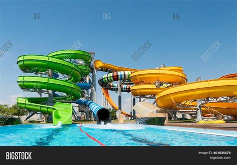 Aquapark Slides Pool Image And Photo Free Trial Bigstock
