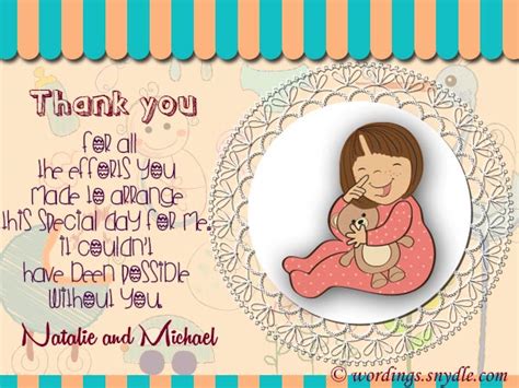 Thanks for attending our baby shower. Baby Shower Thank You Notes Samples - Wordings and Messages