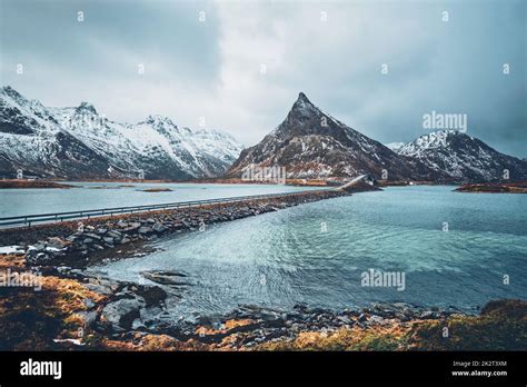 Fredvang Bridges Lofoten Islands Norway Stock Photo Alamy