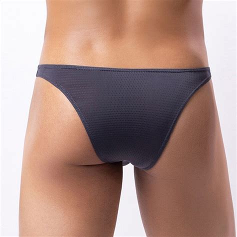 1x Sexy Mens Nylon Briefs Cool Ice Silk Low Rise Underwear Bikini Pouch Panties Ebay