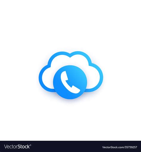 Voip Telephony Icon On White Royalty Free Vector Image