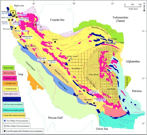 Major Geological Subdivisions Of Iran After Nabavi With The