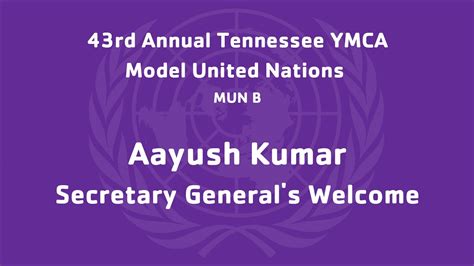 Mun B 2023 Secretary Generals Welcome Aayush Kumar Youtube