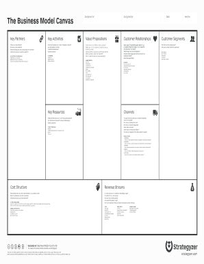 It sets the value proposition at the centre of the business model as the primary focus area. Business Model Canvas Editable - Fill Online, Printable ...