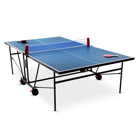 Table De Ping Pong Indoor Bleue Avec Sa Housse Table Pliable Avec 2