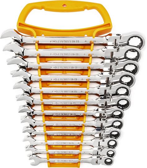 Gearwrench 12 Pc 12 Pt Flex Head Ratcheting Combination Wrench Set Metric 9901d
