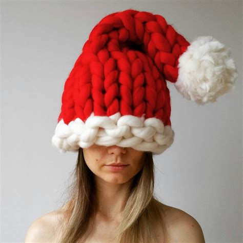 Chunky Knit Santa Hat Christmas T For Her