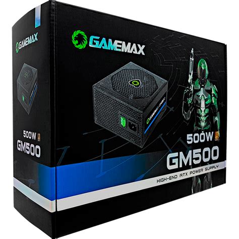 FONTE GAMER 500W 80 PLUS BRONZE GAMEMAX GM500 BOX | ChipArt