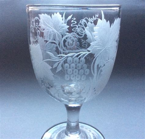 a victorian engraved wine glass c 1880 660232 uk