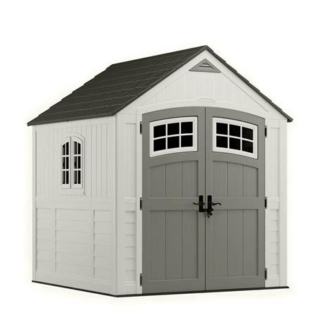 I'm looking for a plastic garden shed 8'x4' or 7'x4' roughly. Suncast Cascade 7 ft. 3 in. x 7 ft. 4.5 in. Resin Storage ...