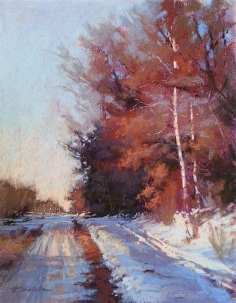 From The Easel Of Barbara Jaenicke Winter Landscape Painting Art