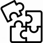 Icon Puzzle Svg Pieces Four Jigsaw Icons