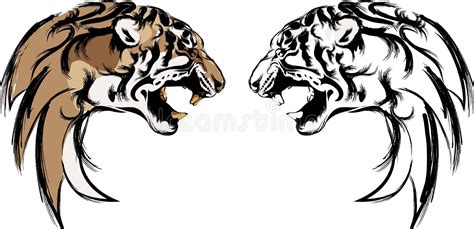 Lion Eyes Mascot Graphic Stock Vector Illustration Of Predator 21979164