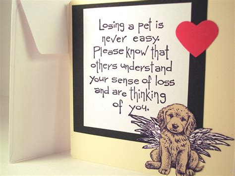 The death of a pet can be truly devastating, and while it's important to show someone who is grieving that you care, it can be hard to know what to say. Dog sympathy card for dog death and loss of pet