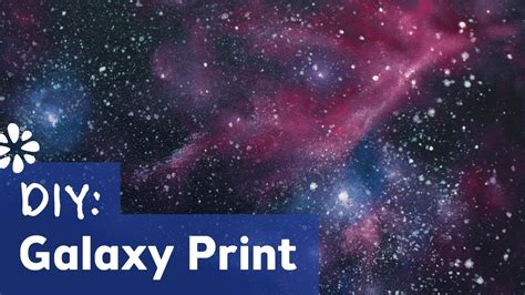 Diy Galaxy Print Painting Tutorial Sea Lemon Youtube