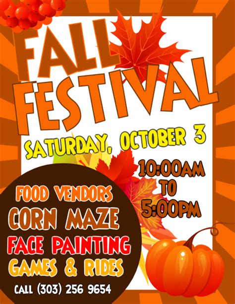 Copy Of Fall Festival Flyer Postermywall