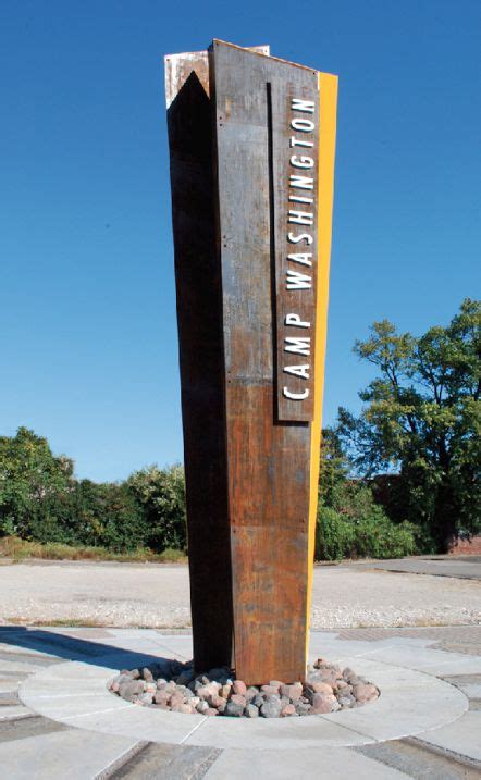 Monument Sign Pylon Corten Steel Environmental Graphic Design By