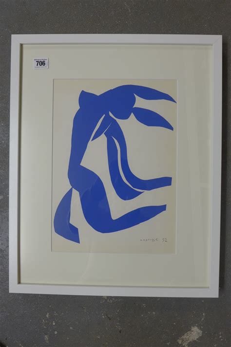 Henri Matisse Original Lithograph 1954 Blue Nude XI Printed By