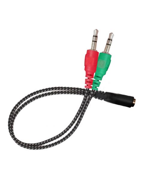Cable Divisor Audio 35 En Dos Salidas Mic Y Auricular