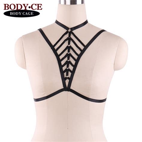 Buy Womens Sexy Tops Harness Cage Hollow Out Bra Black