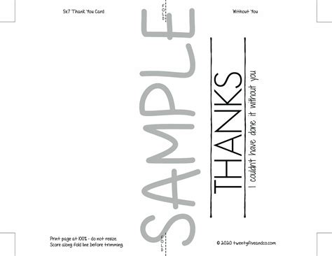 3 Sizes Printable Minimalist Thank You Cards Instant Download Thank