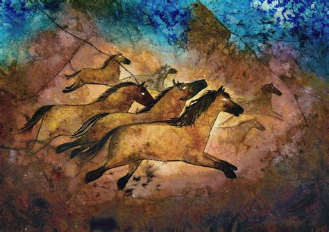 The Ancient Series Horses Ii Cave Paintings Prehistoric Art