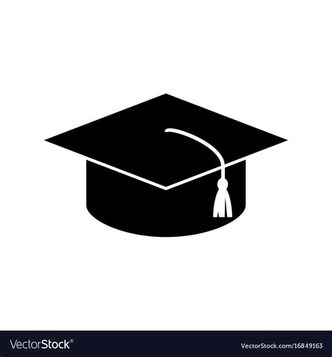 Master Cap For Graduates Square Academic Cap Vector Image
