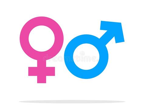 Gender Icon In Blue Pink Color Vector Male And Female Gender Symbol