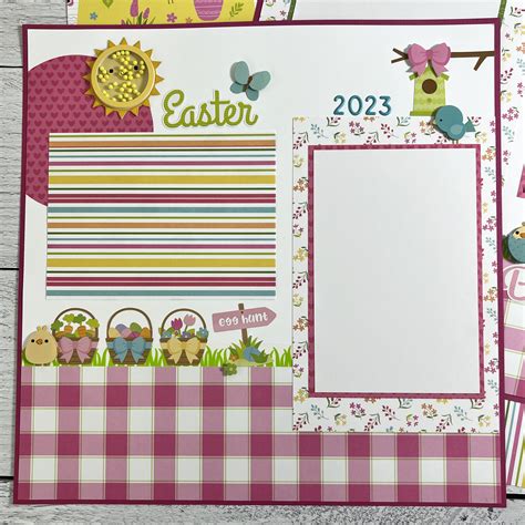 Artsy Albums Scrapbook Album And Page Layout Kits By Traci Penrod 12x12 Easter Scrapbook Layouts