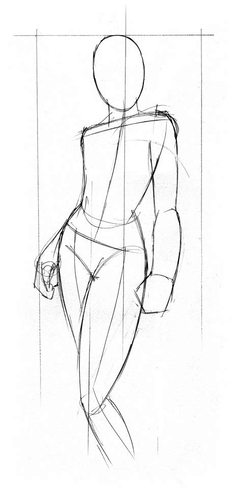 Female Body Figure Drawing Drawing Figure Body Fashion Upper Female
