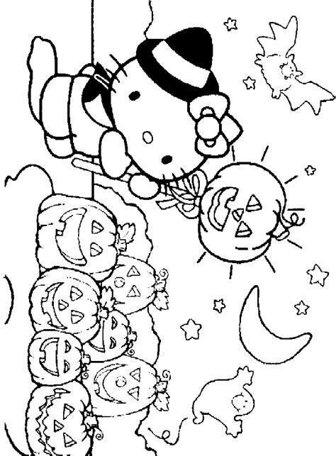Hello Kitty Coloring Pages Halloween Ameise Live