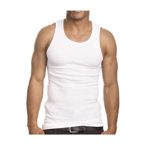 6 Men Slim Muscle Tank Top T Shirt Ribbed Sleeveless Gym Fashion A Shirt White M