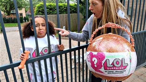 Bad baby tiana vs food! TIANA'S LOL SURPRISE DOLLS ESCAPED FROM JAIL!! - YouTube